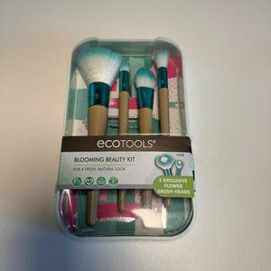 EcoTools Blooming Makeup Brushes with Storage Case and 3 Beauty Inspiration Card